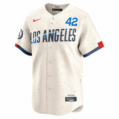 MLB Jackie Robinson Los Angeles Dodgers Nike City Connect Limited Player Jersey - Cream