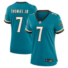 NFL Brian Thomas Jr. Jacksonville Jaguars Women's Prowler Throwback Game Jersey - Teal