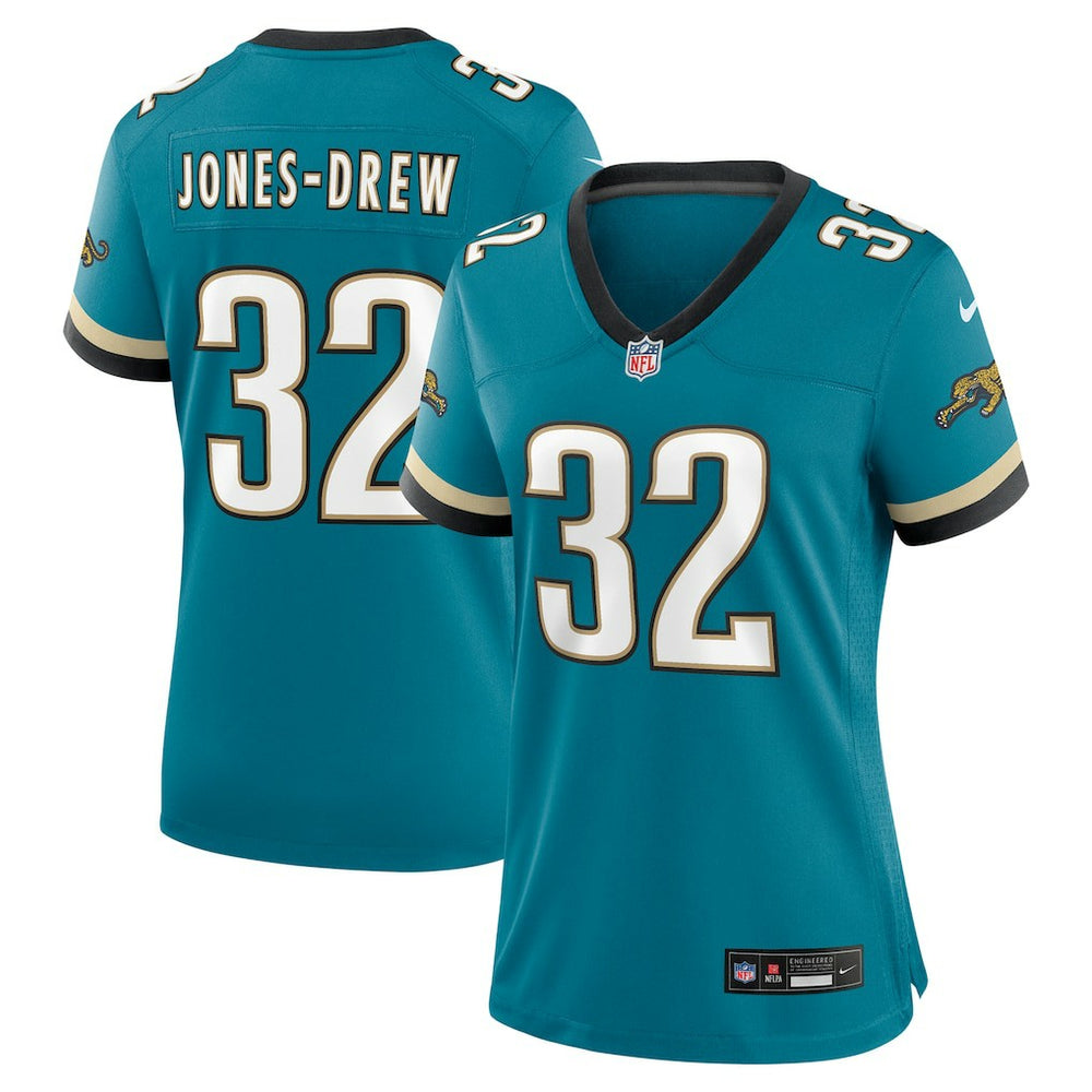 NFL Maurice Jones-Drew Jacksonville Jaguars Women's Prowler Throwback Retired Player Game Jersey - Teal