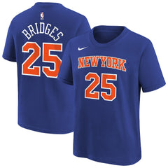Mikal Bridges New York Knicks Youth Icon Name & Number T-Shirt Blue