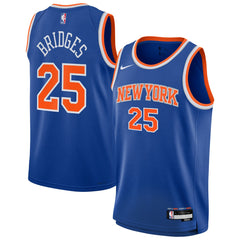 NBA Mikal Bridges New York Knicks Youth Swingman Jersey - Icon Edition - Blue