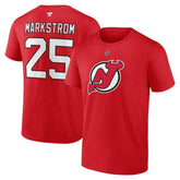 NHL Jacob Markstrom New Jersey Devils Fanatics Authentic Stack Name & Number T-Shirt - Red