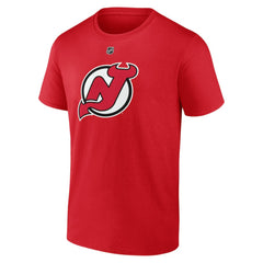 NHL Jacob Markstrom New Jersey Devils Fanatics Authentic Stack Name & Number T-Shirt - Red