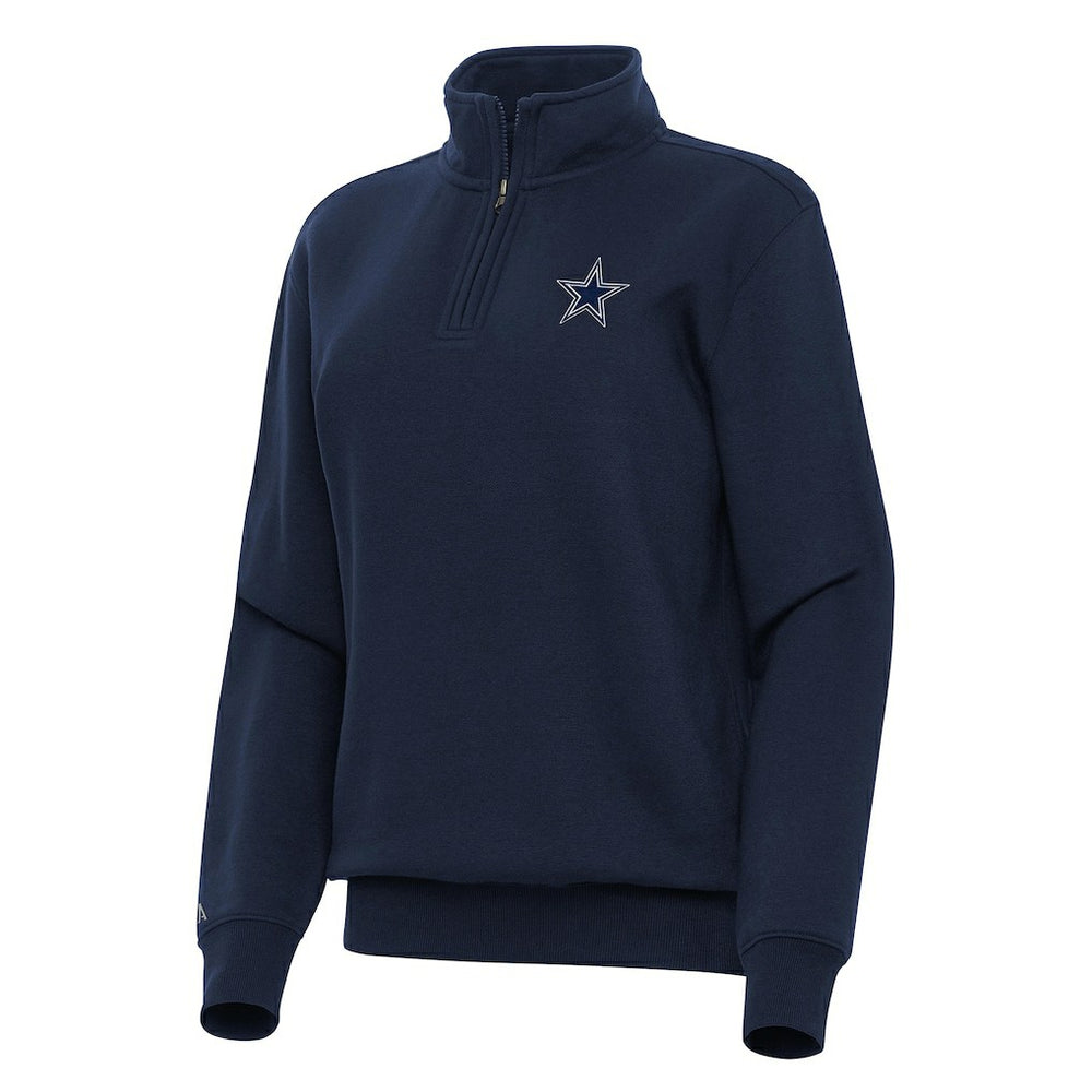 Dallas Cowboys Antigua Women's Victory Quarter-Zip Top Navy