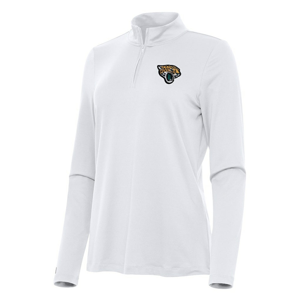 Jacksonville Jaguars Antigua Women's Reprocess Quarter-Zip Top White