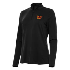 Washington Commanders Antigua Women's Reprocess Quarter-Zip Top Black