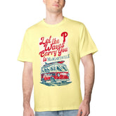 Philadelphia Phillies Margaritaville Bus Waves Graphic T-Shirt - Yellow T-shirts