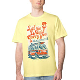 San Francisco Giants Margaritaville Bus Waves Graphic T-Shirt - Yellow T-shirts
