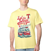 Texas Rangers Margaritaville Bus Waves Graphic T-Shirt - Yellow T-shirts