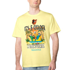 Baltimore Orioles Margaritaville Five O'Clock Graphic T-Shirt - Yellow T-shirts