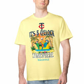 Minnesota Twins Margaritaville Five O'Clock Graphic T-Shirt - Yellow T-shirts
