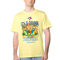 Toronto Blue Jays Margaritaville Five O'Clock Graphic T-Shirt - Yellow T-shirts