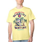 Chicago Cubs Margaritaville Beach Hut Graphic T-Shirt - Yellow T-shirts