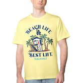 Los Angeles Dodgers Margaritaville Beach Hut Graphic T-Shirt - Yellow T-shirts