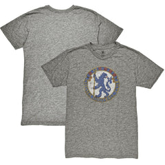 Chelsea 1863FC Retro Badge Vintage Tri-Blend T-Shirt Heather Gray shop