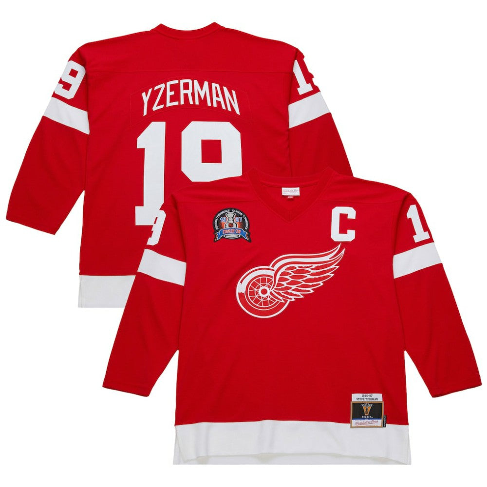 NHL Steve Yzerman Detroit Red Wings 1996-97 Power Play Jersey - Scarlet