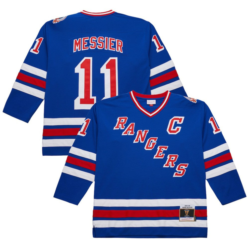 NHL Mark Messier New York Rangers 1993-94 Power Play Jersey - Royal