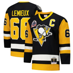 NHL Mario Lemieux Pittsburgh Penguins 1991-92 Power Play Jersey - Black
