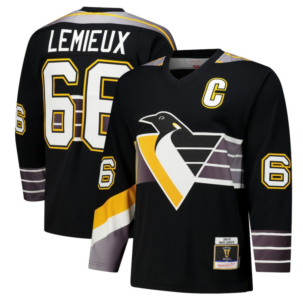 NHL Mario Lemieux Pittsburgh Penguins 1996-97 Power Play Jersey - Black