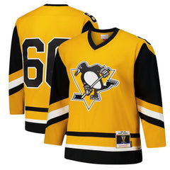 NHL Mario Lemieux Pittsburgh Penguins 1984-85 Power Play Jersey - Gold