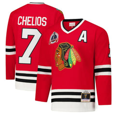 NHL Chris Chelios Chicago Blackhawks 1991-92 Power Play Jersey - Red