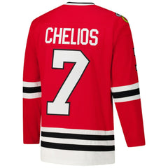 NHL Chris Chelios Chicago Blackhawks 1991-92 Power Play Jersey - Red