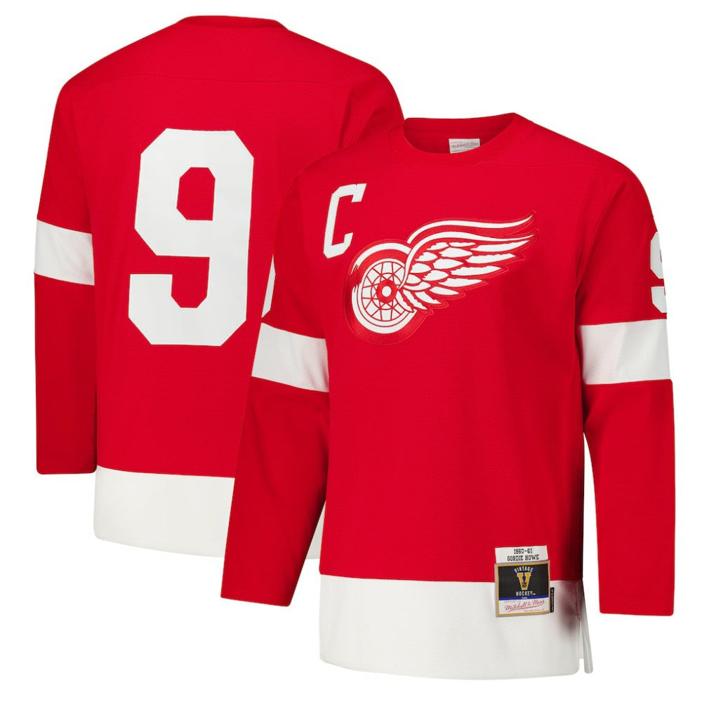 NHL Gordie Howe Detroit Red Wings 1960-61 Power Play Jersey - Red