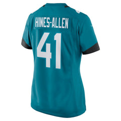 NFL Josh Hines-Allen Jacksonville Jaguars Women's Player Game Jersey - Teal