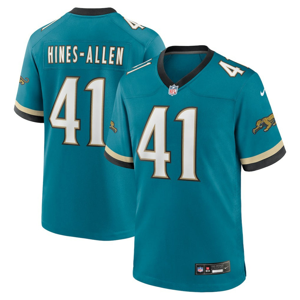 NFL Josh Hines-Allen Jacksonville Jaguars Prowler Throwback Player Game Jersey - Teal