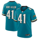 NFL Josh Hines-Allen Jacksonville Jaguars Prowler Throwback Player Game Jersey - Teal
