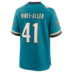 NFL Josh Hines-Allen Jacksonville Jaguars Prowler Throwback Player Game Jersey - Teal