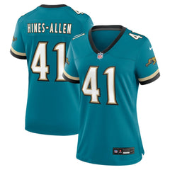 NFL Josh Hines-Allen Jacksonville Jaguars Women's Prowler Throwback Game Jersey - Teal
