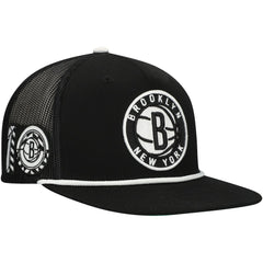 Brooklyn Nets Roper Trucker Snapback Hat Black