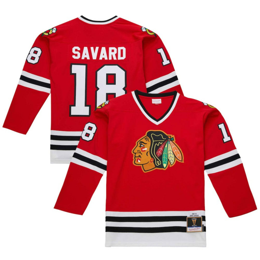 NHL Denis Savard Chicago Blackhawks 1980-81 Power Play Jersey - Scarlet