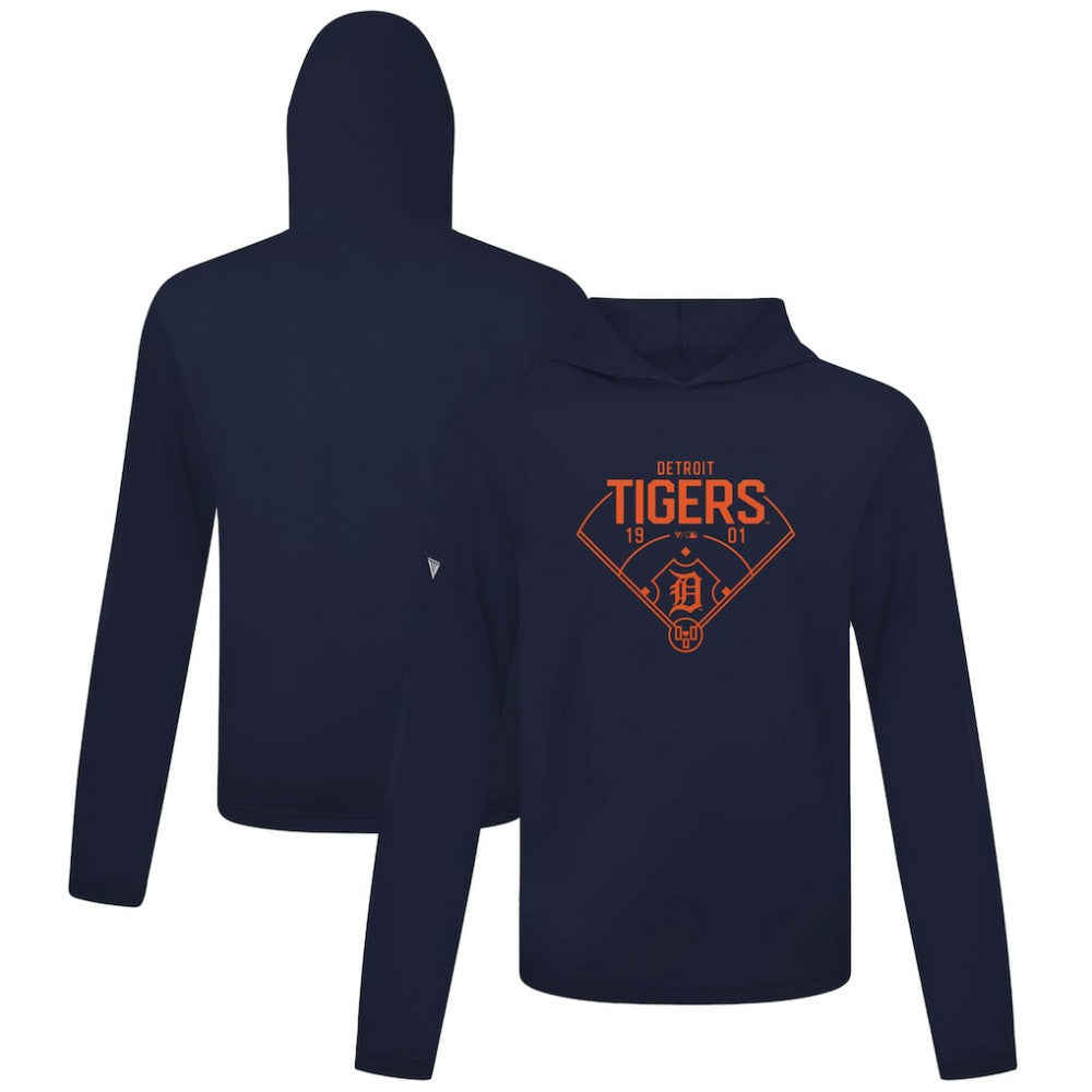 Detroit Tigers Levelwear Anthem Home Field Pullover Hoodie - Navy Hoodies