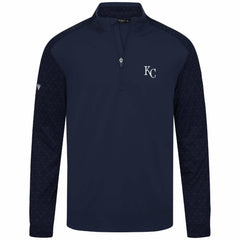 Kansas City Royals Levelwear Aztec Insignia 2.0 Quarter-Zip Pullover Top - Navy Pullover