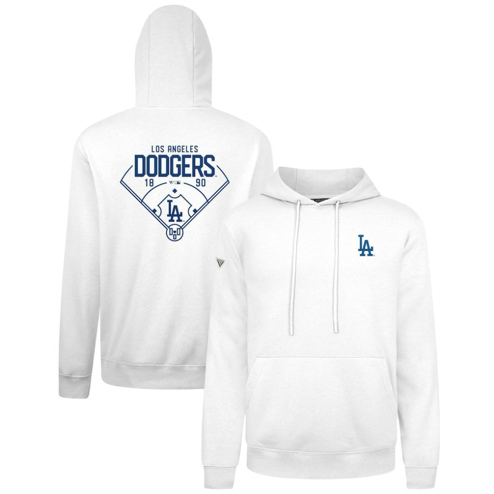 Los Angeles Dodgers Levelwear Podium Primary Pullover Hoodie - White Hoodies