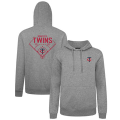 Minnesota Twins Levelwear Podium Primary Pullover Hoodie - Gray Hoodies