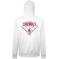 St. Louis Cardinals Levelwear Podium Primary Pullover Hoodie - White Hoodies