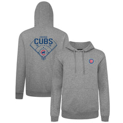 Chicago Cubs Levelwear Podium Primary Pullover Hoodie - Gray Hoodies