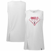 Los Angeles Angels Levelwear Women's Influx Home Field Tank Top - White Tanks