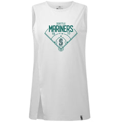 Seattle Mariners Levelwear Women's Influx Home Field Tank Top - White Tanks