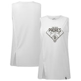 San Diego Padres Levelwear Women's Influx Home Field Tank Top - White Tanks