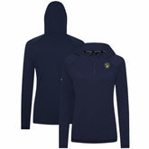 Milwaukee Brewers Levelwear Women's Raven Insignia 2.0 Quarter-Zip Jacket - Navy Jackets