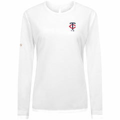Minnesota Twins Levelwear Women's Sequoia Primary Logo Long Sleeve T-Shirt - White T-shirts