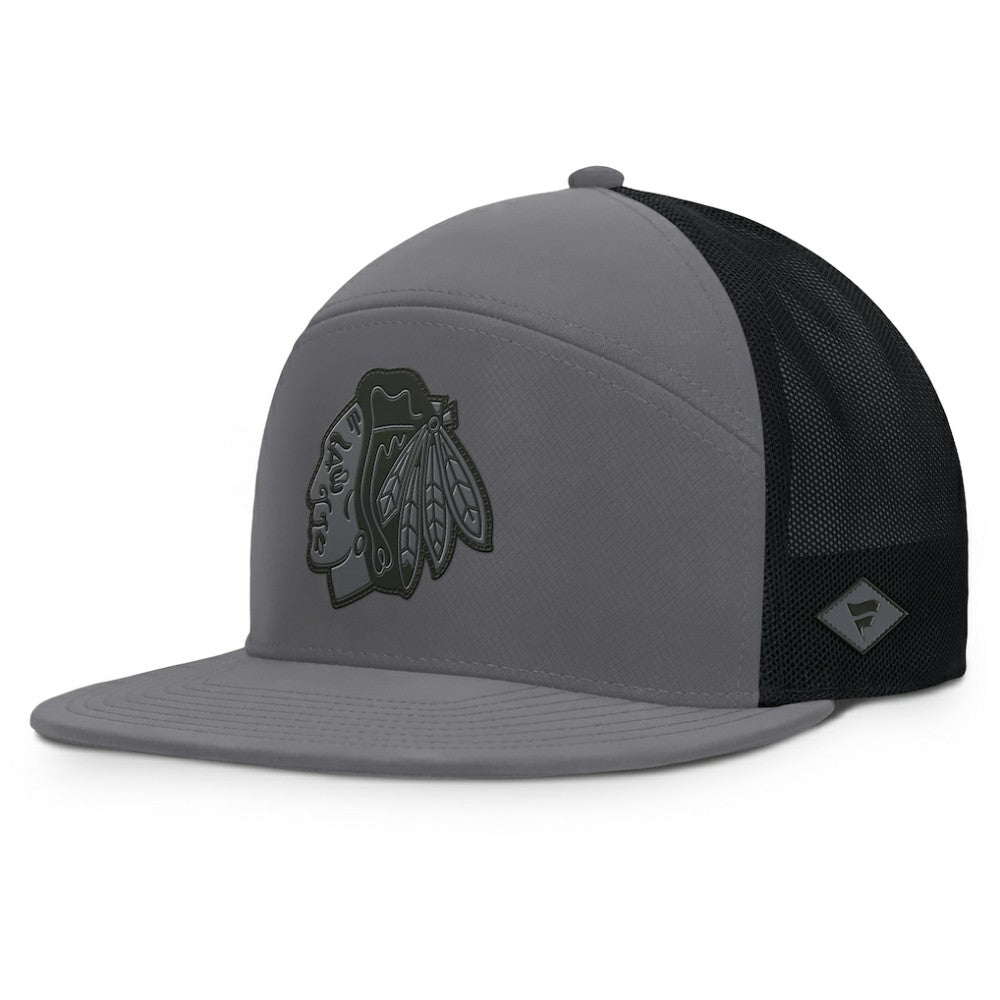 NHL Chicago Blackhawks Fanatics Fairweather Adjustable Hat - Charcoal