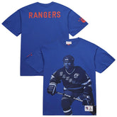 NHL Mark Messier New York Rangers Mitchell & Ness NHL Ultimate Player Vintage Logo T-Shirt - Blue