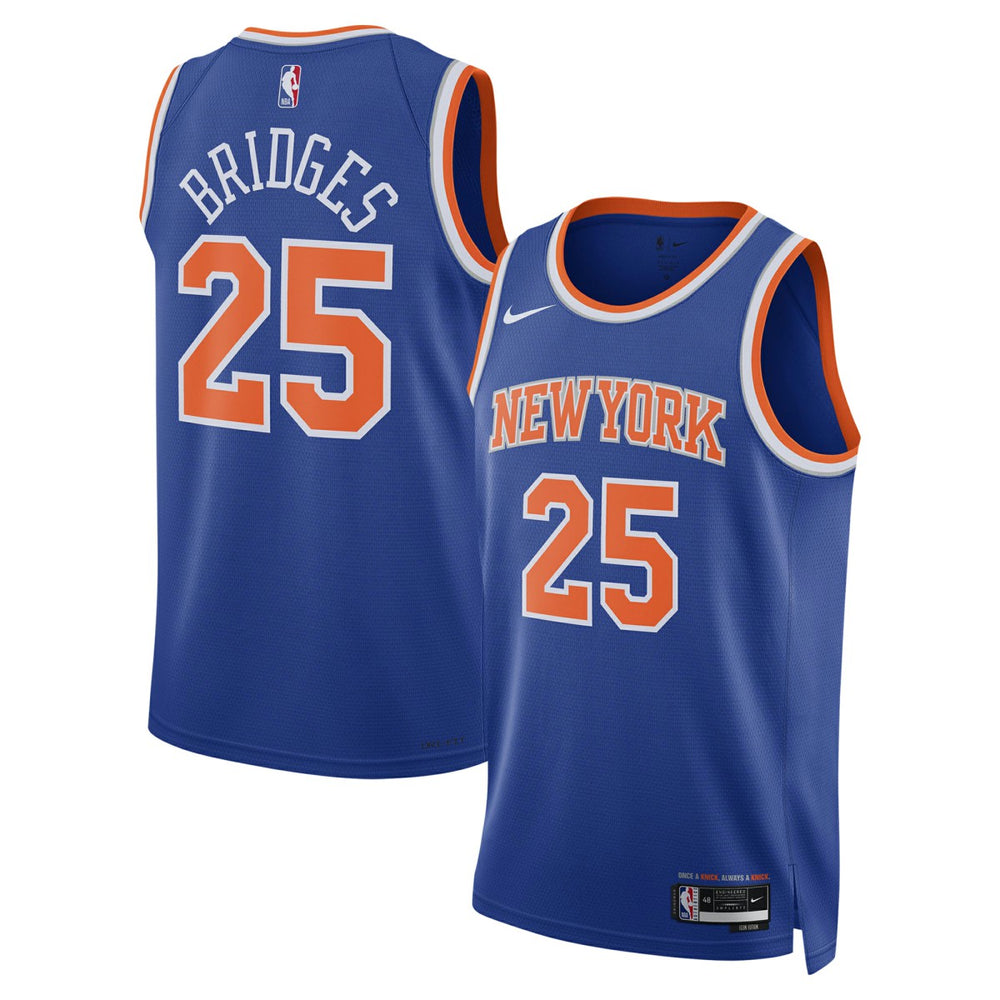 NBA Mikal Bridges New York Knicks Unisex 2024 Offseason Addition Swingman Jersey - Blue