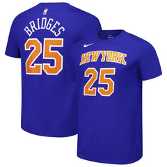 Mikal Bridges New York Knicks Unisex Name & Number T-Shirt Blue