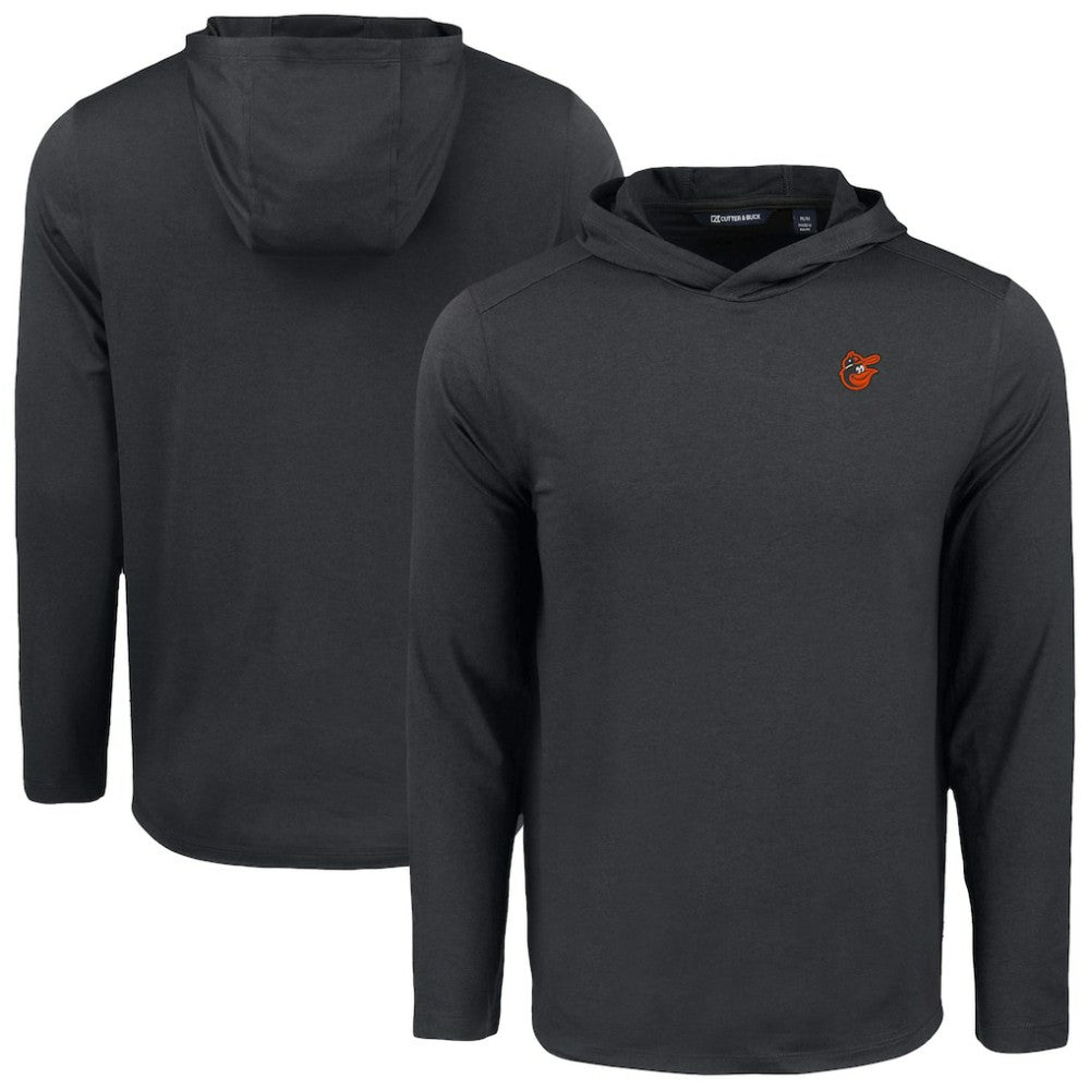 Baltimore Orioles Cutter & Buck Coastline Epic Comfort Recycled Eco Hoodie Long Sleeve T-Shirt - Black Hoodies